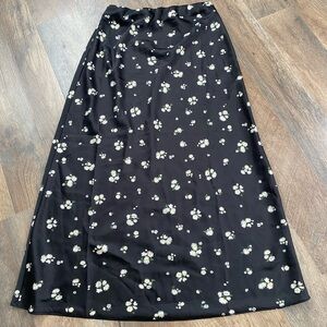 Urban Outfitters Miami Black Floral Maxi Skirt